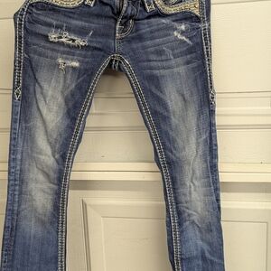 ROCK REVIVAL Stylish Blue Women's Jeans